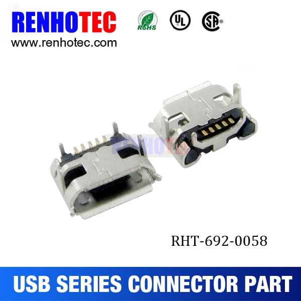 R_A USB 3_0 PCB Dual Port Version Type A SMT Terminal Micro